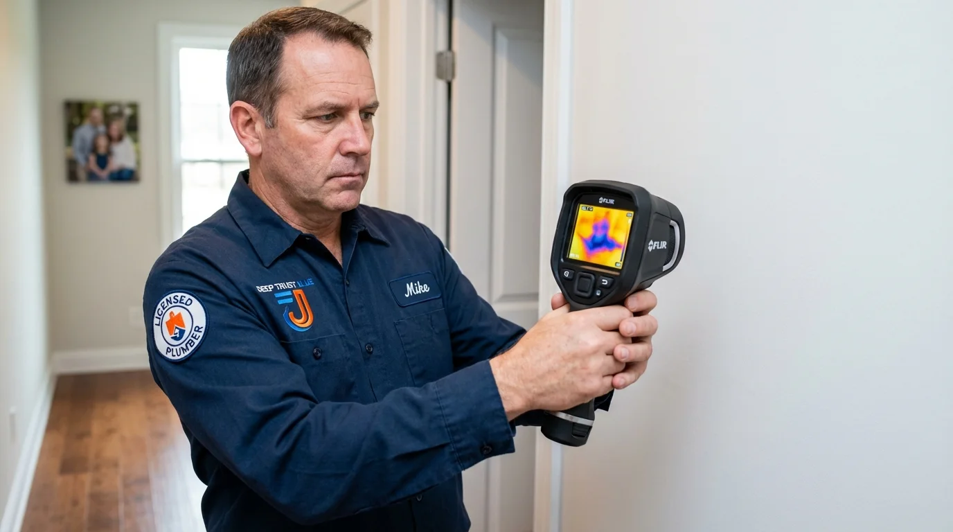 Thermal imaging leak detection by Johns Plumbing LLC in Bismarck